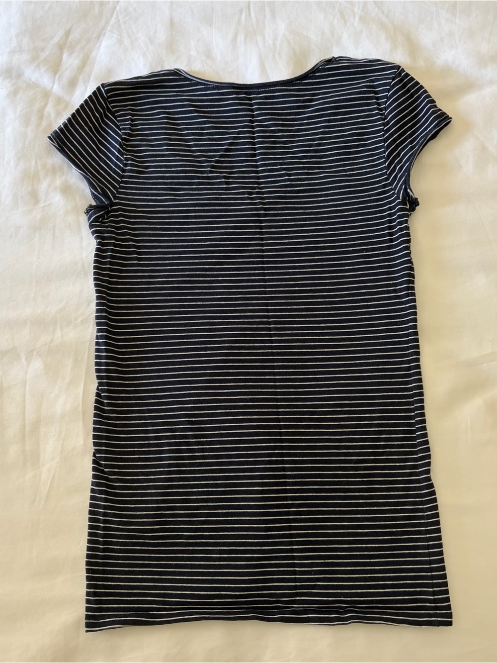 Zara Navy & White Striped Short-Sleeve Tee - Picture 3 of 3